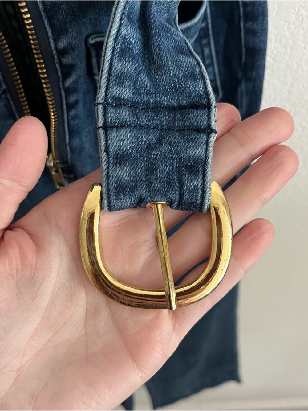 Show Me Your MuMu Blue Denim Cropped Jacksonville Jumpsuit - Picture 5 of 7